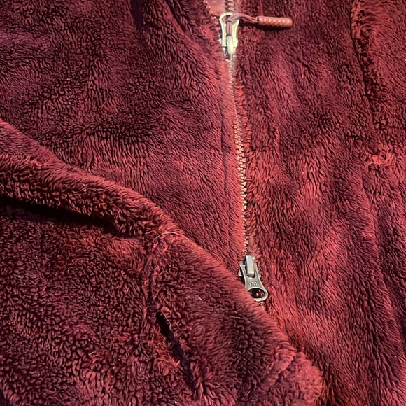 North Face fuzzy stand up collar jacket, extra small. - Picture 3 of 4